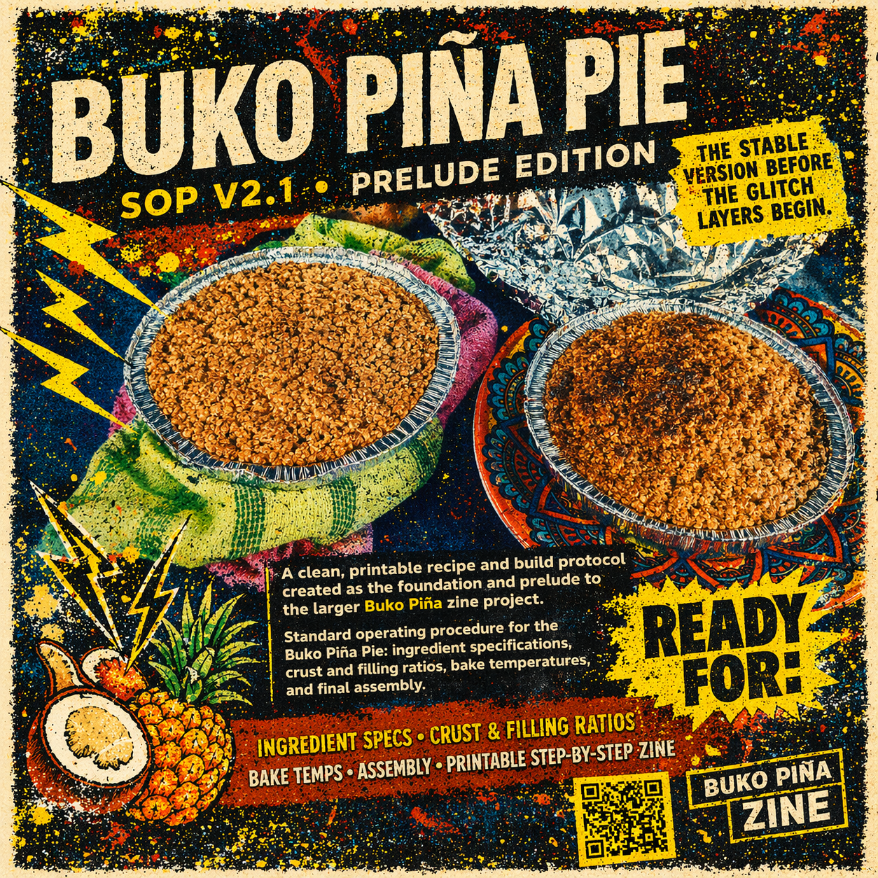 Buko Piña Pie gastro punk poster